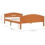 Estructura de cama madera maciza pino marrón miel 140x200 cm de vidaXL, Camas y somieres - Ref: Foro24-322039, Precio: 165,41...