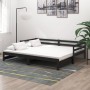 Sofá cama extraíble madera maciza de pino negro 2x(90x200) cm de vidaXL, Camas y somieres - Ref: Foro24-3083658, Precio: 397,...