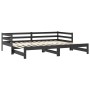 Sofá cama extraíble madera maciza de pino negro 2x(90x200) cm de vidaXL, Camas y somieres - Ref: Foro24-3083658, Precio: 397,...