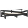 Removable sofa bed solid black pine wood 2x(90x200) cm by vidaXL, Beds and slatted bases - Ref: Foro24-3083658, Price: 397,44...