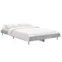 Estructura de cama madera de ingeniería gris hormigón 120x190cm de vidaXL, Camas y somieres - Ref: Foro24-832297, Precio: 108...