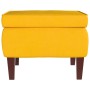 Sillón mecedora patas madera y taburete terciopelo amarillo de vidaXL, Mecedoras - Ref: Foro24-3121237, Precio: 272,58 €, Des...