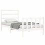 White solid wood bed frame with headboard 90x190 cm by vidaXL, Beds and slatted bases - Ref: Foro24-3191872, Price: 96,26 €, ...