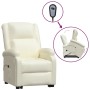 Sillón elevable cuero sintético crema de vidaXL, Sillones - Ref: Foro24-3110865, Precio: 376,99 €, Descuento: %