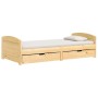 Sofá cama con 2 cajones madera maciza pino IRUN 90x200cm de vidaXL, Camas y somieres - Ref: Foro24-3185207, Precio: 204,53 €,...