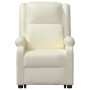 Sillón elevable cuero sintético crema de vidaXL, Sillones - Ref: Foro24-3110865, Precio: 376,99 €, Descuento: %