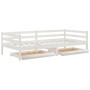 Sofa bed with drawers in solid white pine wood 90x200 cm by vidaXL, Beds and slatted bases - Ref: Foro24-3083675, Price: 156,...