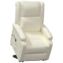 Sillón elevable cuero sintético crema de vidaXL, Sillones - Ref: Foro24-3110865, Precio: 376,99 €, Descuento: %