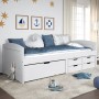 Sofa bed with 5 drawers solid white pine wood IRUN 90x200cm by vidaXL, Beds and slatted bases - Ref: Foro24-3185212, Price: 3...