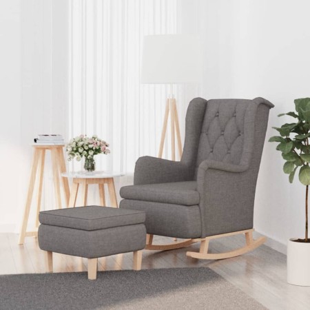 Armchair with rocking legs and light gray fabric footstool by vidaXL, Armchairs - Ref: Foro24-3121272, Price: 272,55 €, Disco...