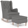 Sessel mit Schaukelfüßen und hellgrauem Stoffhocker von vidaXL, Sessel - Ref: Foro24-3121272, Preis: 272,55 €, Rabatt: %