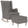 Sessel mit Schaukelfüßen und hellgrauem Stoffhocker von vidaXL, Sessel - Ref: Foro24-3121272, Preis: 272,55 €, Rabatt: %