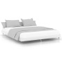 White engineered wood bed frame 200x200 cm by vidaXL, Beds and slatted bases - Ref: Foro24-832109, Price: 131,14 €, Discount: %