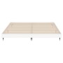 White engineered wood bed frame 200x200 cm by vidaXL, Beds and slatted bases - Ref: Foro24-832109, Price: 131,14 €, Discount: %