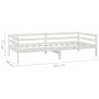 Sofa bed with white solid pine wood mattress 90x200 cm by vidaXL, Beds and slatted bases - Ref: Foro24-3083570, Price: 274,82...