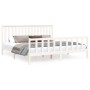 White pine wood bed frame with headboard 200x200cm by vidaXL, Beds and slatted bases - Ref: Foro24-3188227, Price: 158,20 €, ...