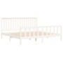 White pine wood bed frame with headboard 200x200cm by vidaXL, Beds and slatted bases - Ref: Foro24-3188227, Price: 158,20 €, ...