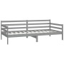 Sofa bed with solid pine wood mattress gray 90x200 cm by vidaXL, Beds and slatted bases - Ref: Foro24-3083581, Price: 239,29 ...