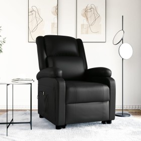 Sillón elevable cuero sintético negro de vidaXL, Sillones - Ref: Foro24-3110864, Precio: 320,60 €, Descuento: %