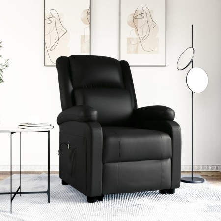 Sillón elevable cuero sintético negro de vidaXL, Sillones - Ref: Foro24-3110864, Precio: 320,99 €, Descuento: %