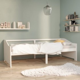 3-seater sofa bed in solid white pine wood 90x200 cm by vidaXL, Beds and slatted bases - Ref: Foro24-322165, Price: 95,28 €, ...