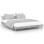 Estructura de cama madera de ingeniería gris hormigón 120x200cm de vidaXL, Camas y somieres - Ref: Foro24-832049, Precio: 99,...