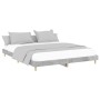 Estructura de cama madera de ingeniería gris hormigón 120x200cm de vidaXL, Camas y somieres - Ref: Foro24-832049, Precio: 99,...