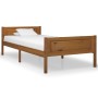 Solid pine wood bed frame honey brown 90x200 cm by vidaXL, Beds and slatted bases - Ref: Foro24-322110, Price: 112,35 €, Disc...