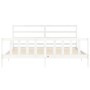 Estructura de cama con cabecero madera maciza blanco 200x200 cm de vidaXL, Camas y somieres - Ref: Foro24-3191927, Precio: 14...