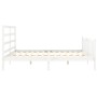 Estructura de cama con cabecero madera maciza blanco 200x200 cm de vidaXL, Camas y somieres - Ref: Foro24-3191927, Precio: 14...