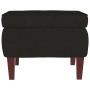 Sillón mecedora patas madera y taburete terciopelo negro de vidaXL, Mecedoras - Ref: Foro24-3121236, Precio: 263,83 €, Descue...