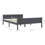 Solid gray pine wood bed frame 160x200 cm by vidaXL, Beds and slatted bases - Ref: Foro24-322128, Price: 180,90 €, Discount: %