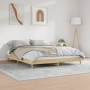 Sonoma oak engineered wood bed frame 200x200 cm by vidaXL, Beds and slatted bases - Ref: Foro24-832008, Price: 143,51 €, Disc...