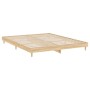 Sonoma oak engineered wood bed frame 200x200 cm by vidaXL, Beds and slatted bases - Ref: Foro24-832008, Price: 143,51 €, Disc...