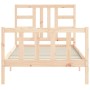 Estructura de cama con cabecero madera maciza 90x190 cm de vidaXL, Camas y somieres - Ref: Foro24-3191936, Precio: 91,26 €, D...