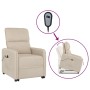 Sillón elevable de tela de microfibra crema de vidaXL, Sillones - Ref: Foro24-3143320, Precio: 370,77 €, Descuento: %