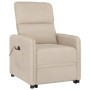 Sillón elevable de tela de microfibra crema de vidaXL, Sillones - Ref: Foro24-3143320, Precio: 370,77 €, Descuento: %