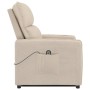 Sillón elevable de tela de microfibra crema de vidaXL, Sillones - Ref: Foro24-3143320, Precio: 370,77 €, Descuento: %