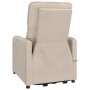 Sillón elevable de tela de microfibra crema de vidaXL, Sillones - Ref: Foro24-3143320, Precio: 370,77 €, Descuento: %