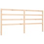 Bed frame with solid wood headboard 200x200 cm by vidaXL, Beds and slatted bases - Ref: Foro24-3191926, Price: 131,99 €, Disc...