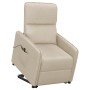 Sillón elevable de tela de microfibra crema de vidaXL, Sillones - Ref: Foro24-3143320, Precio: 370,77 €, Descuento: %