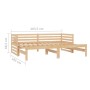 Sofá cama extraíble madera maciza de pino 2x(90x200) cm de vidaXL, Camas y somieres - Ref: Foro24-3083709, Precio: 208,24 €, ...