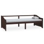 3-seater sofa bed solid pine wood dark brown 90x200 cm by vidaXL, Beds and slatted bases - Ref: Foro24-322167, Price: 85,63 €...