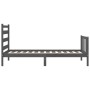 Estructura de cama con cabecero madera maciza gris 100x200 cm de vidaXL, Camas y somieres - Ref: Foro24-3192028, Precio: 112,...