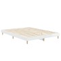 Estructura de cama madera de ingeniería blanco brillo 135x190cm de vidaXL, Camas y somieres - Ref: Foro24-832079, Precio: 133...