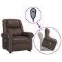 Glossy brown synthetic leather lifting massage chair by vidaXL, Armchairs - Ref: Foro24-3143412, Price: 414,11 €, Discount: %