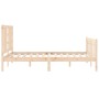 Estructura de cama de matrimonio con cabecero madera maciza de vidaXL, Camas y somieres - Ref: Foro24-3191976, Precio: 126,74...