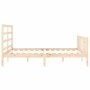 Estructura de cama con cabecero madera maciza 160x200 cm de vidaXL, Camas y somieres - Ref: Foro24-3191916, Precio: 134,21 €,...