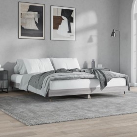 Estructura de cama madera de ingeniería gris Sonoma 120x200 cm de vidaXL, Camas y somieres - Ref: Foro24-832155, Precio: 129,...