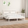 White pine wood bed frame with headboard 150x200cm by vidaXL, Beds and slatted bases - Ref: Foro24-3188172, Price: 146,99 €, ...